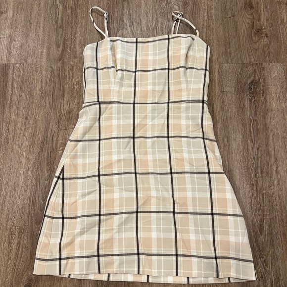 Wilfred New Classic Smock Back Plaid Mini Dress - Picture 2 of 12
